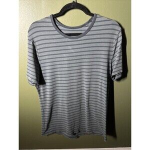 Lululemon 5 Year Basic Short Sleeve Yachtie Striped Sea Steel Gravity Medium